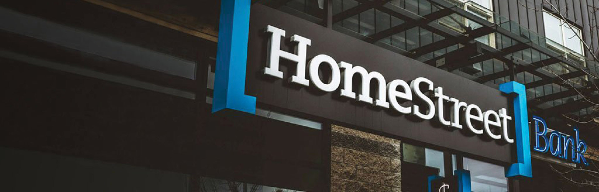 HomeStreet Bank sign in front of building