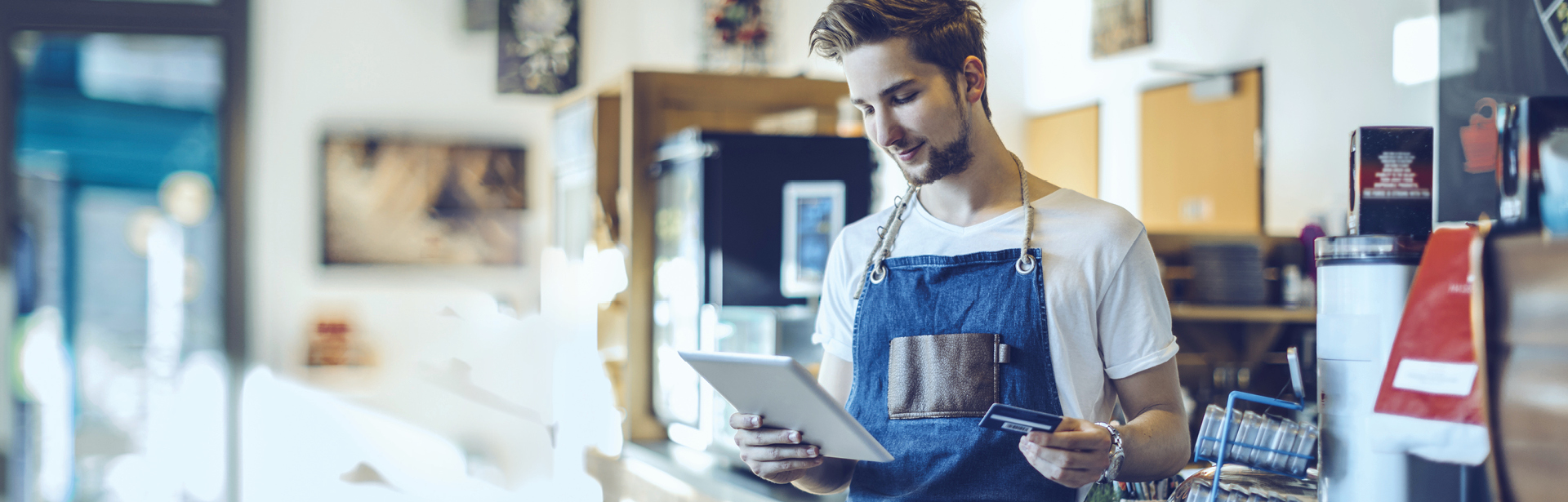 Handling transactions at a coffee shop