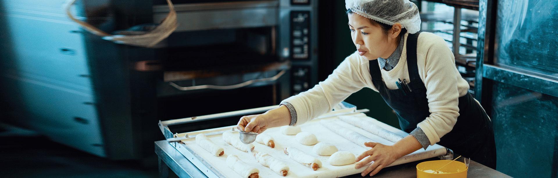 Baker working on some pastries