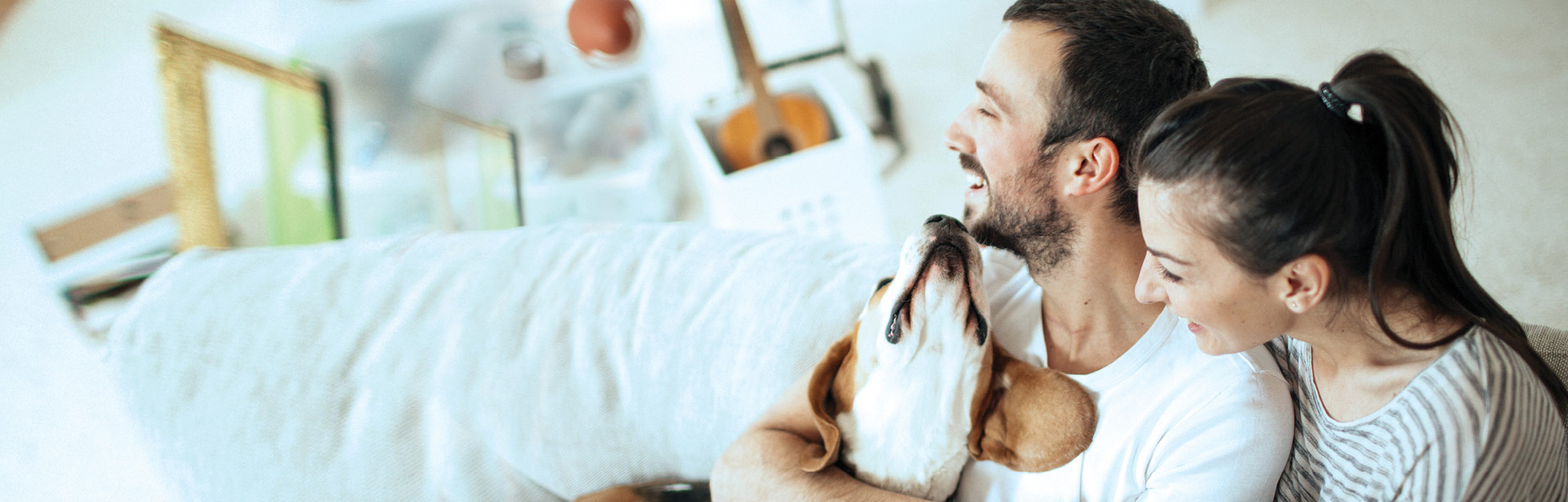 Couple and their dog